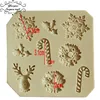 Molde de silicona para tortas Yueyue Sugarcraft árbol de Navidad copo de nieve de molde de silicona molde fondant molde herramientas de Decoración de Pastel de chocolate. ► Foto 2/2