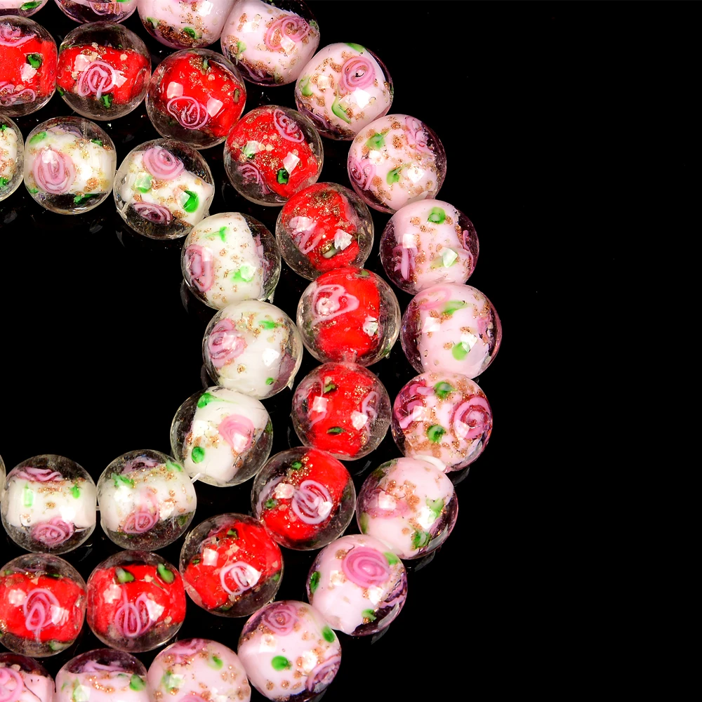 10-14 мм круглые бусины лэмпворк разноцветные стеклянные бусины для изготовления украшений вручную DIY аксессуары