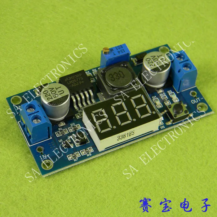 

[BELLA]DC-DC adjustable power supply module LM2577 boost regulator module with voltage meter display C8B4--5PCS/LOT