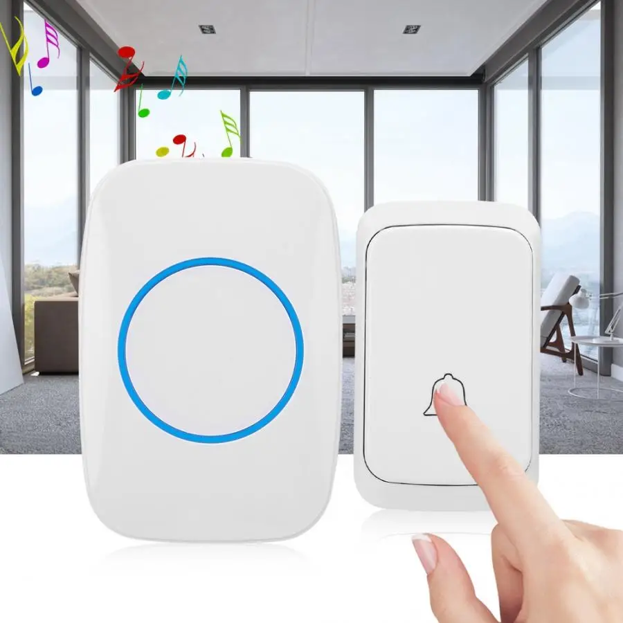 

3V1 Transmitter Receiver 36 Melodies Digital Home Wireless Plug-in Door Bell Kit Waterproof 300 Smart Doorbell