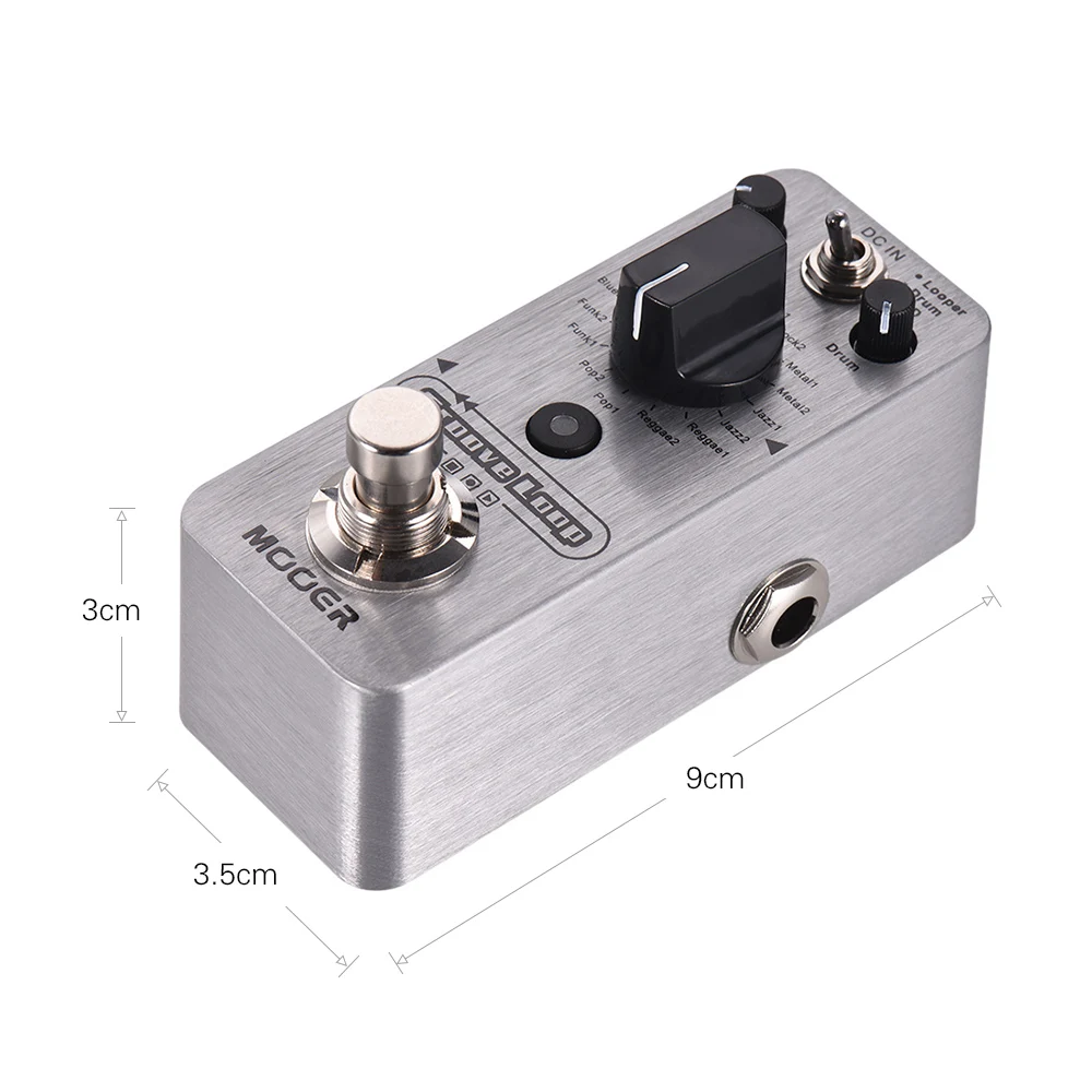 MOOER Groove Loop Guitar Pedals Drum Machine Looper Pedal 3 Modes Max 20min Recording Time Tap Tempo Guitar Effect Processor
