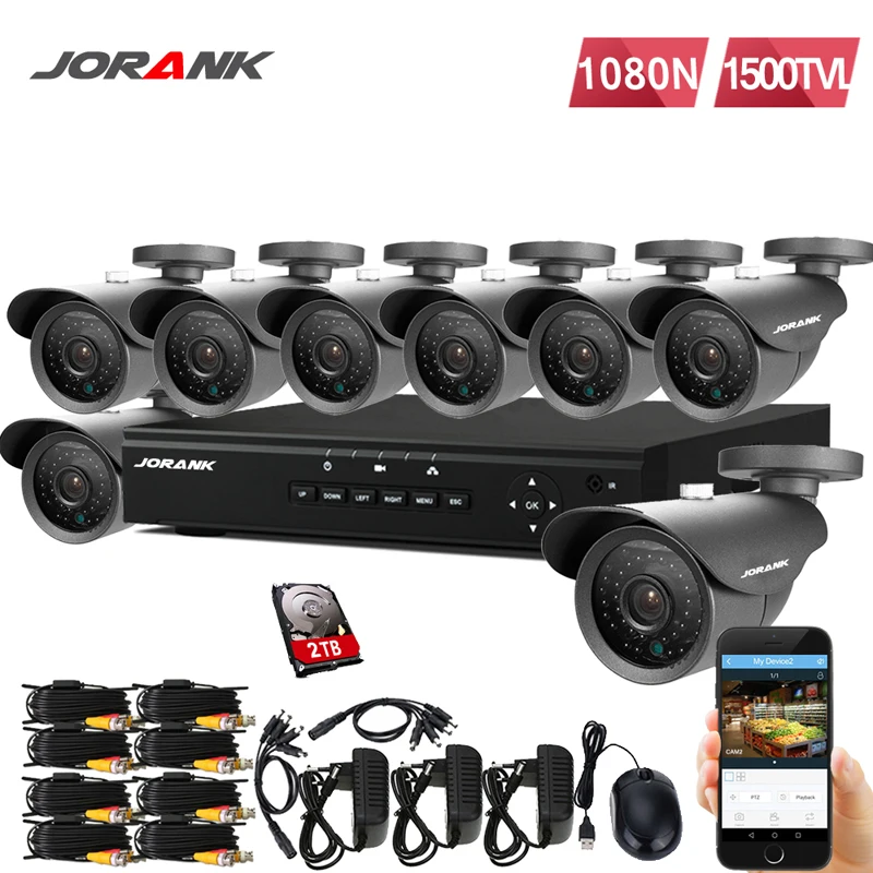 Камера видеонаблюдения 720P HD 1500TVL инфракрасная Погодостойкая 1080P HDMI 8 каналов DVR 1