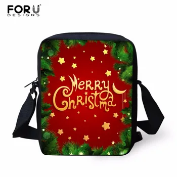 

FORUDESIGNS Women Small Cross-body Bag Merry Christmas Tree Woman Fashion Messenger Bags For Ladies Shoulder Bolsas Mochilas