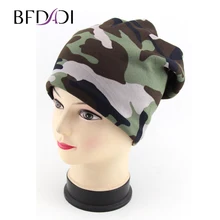 BFDADI Новая мода Камуфляж Унисекс Skullies зимние шапки для женщин осенняя камуфляжная шапка для мужчин бини вязаная шапка