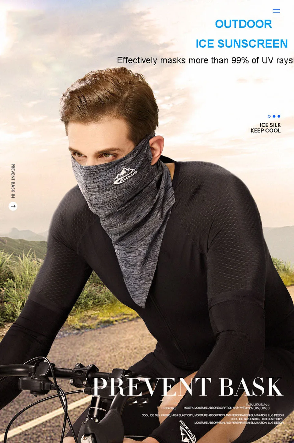 Велосипедное лицо бандана для спорта на открытом воздухе для женщин и мужчин повязка на голову лицевая маска для шеи Теплый треугольный ледяной Шелковый крутой шарф