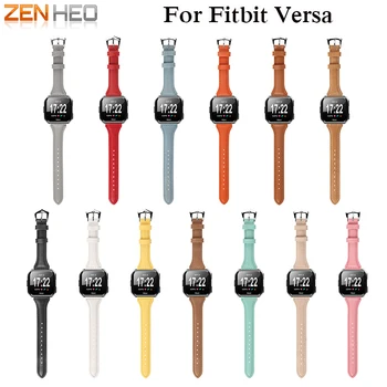 Fitbit Versa Leather Band Accessories Replacement Strap