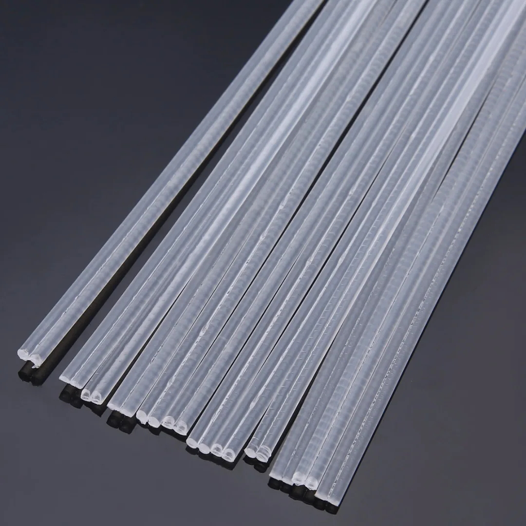 50pcs/set Plastic Welding Rods Bumper Repair ABS/PP/PVC/PE Welding Sticks Plastic Welder Soldering Supplies