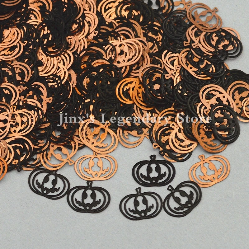 

halloween pumpkin head design black decorations metal nail foil decals sticker for 3d Nail Art Decor Slice Stickers beauty tools