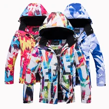 Новинка, хит, лыжный костюм для женщин, высокое качество-30, Женская ветрозащитная Водонепроницаемая зимняя куртка, куртка для сноуборда