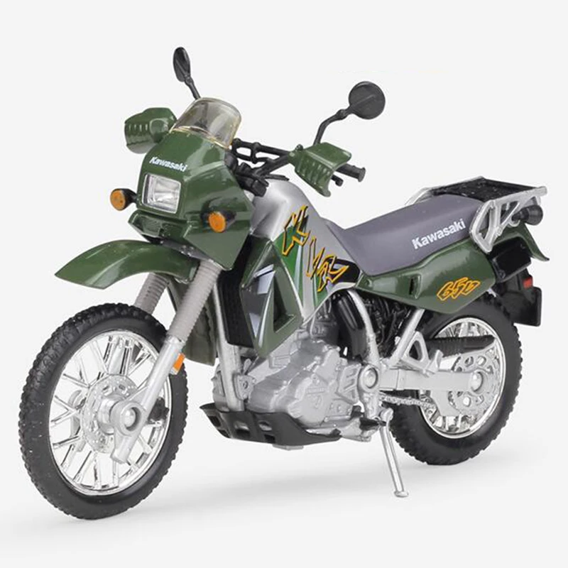 1:18 Масштаб Kawasaki KLR 650 мотоцикл Литой Сплав гоночные велосипеды уличные моторные игрушки детские игрушки коллекционные украшения