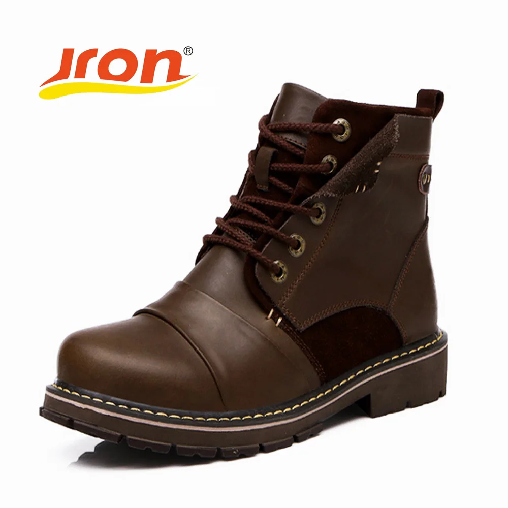 men retro leather motorcycle rider boots shoes