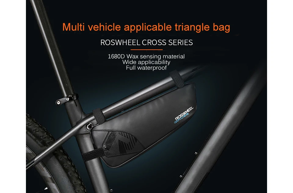 Roswheel водостойкая велосипедная Рама сумка 1.1L емкость с контейнер для хранения полный непромокаемый горный внедорожный велосипед Треугольные сумки
