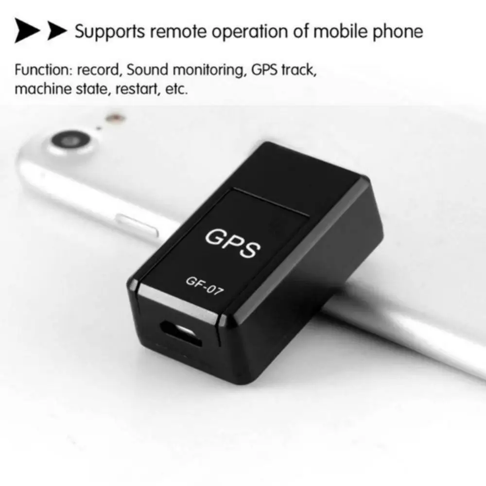 

GF-07 Mini GPS Tracker GPS Locator for Pet Kids Tracker GPS Tracker Anti-Lost Recording Tracking Device Voice Control Can Record