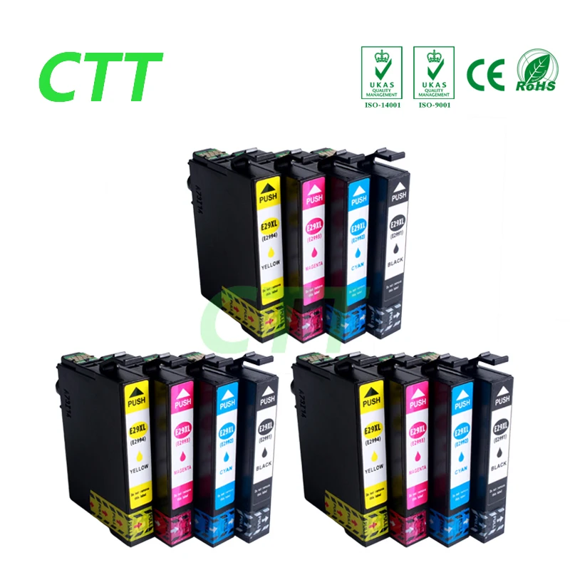 CTT 12 pcs 29XL T2991 Ink Cartridges Compatible for Epson XP 235 XP 245