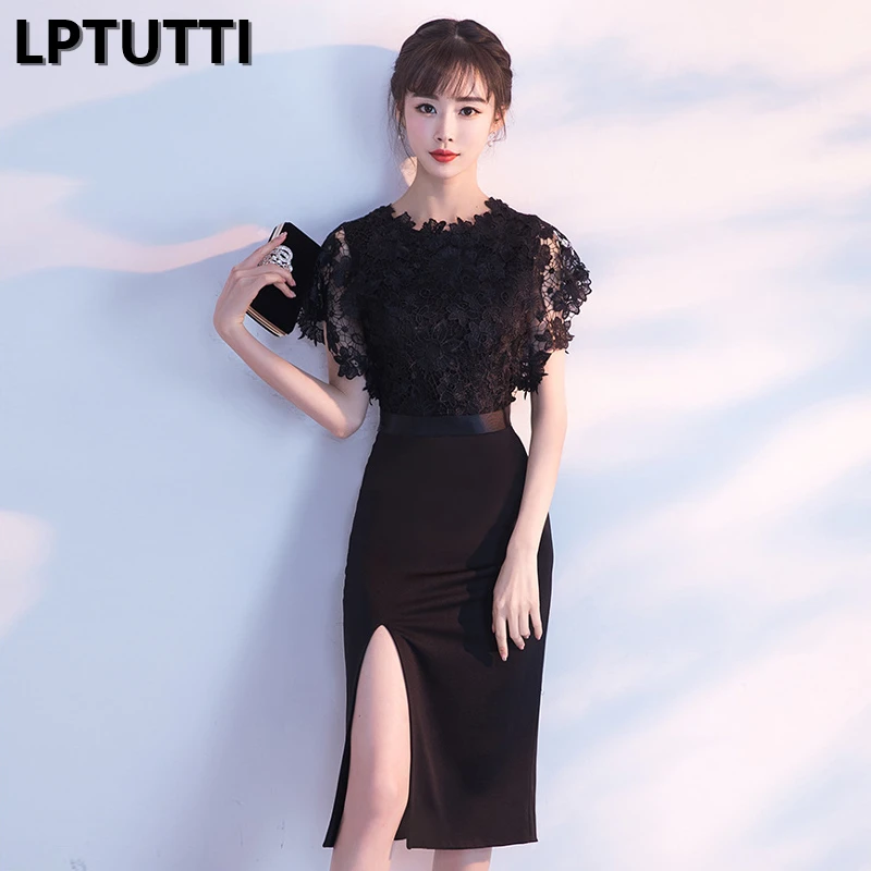 

LPTUTTI Lace New Sexy Woman Plus Size Social Festive Elegant Formal Prom Party Gowns Fancy Short Luxury Cocktail Dresses