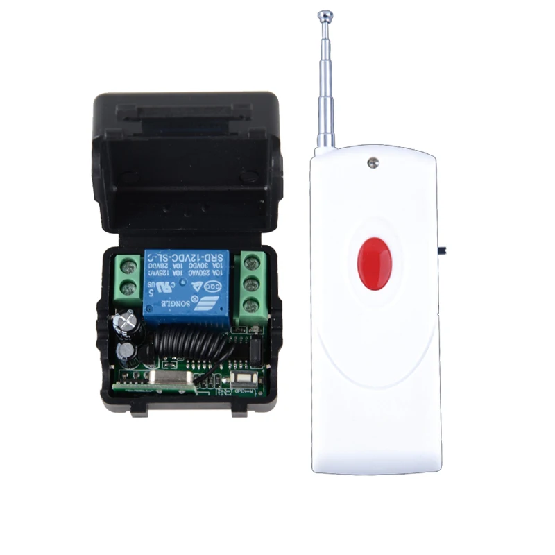 

DC 12V 1CH 10A Wireless Remote Control Switch System Momentary/Toggle/Latched Adjusted 315Mhz 433Mhz Receiver Transmitter