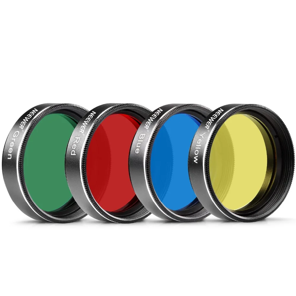 Neewer 4PCS Standard 1.25 inches Color Filter Set for Telescope