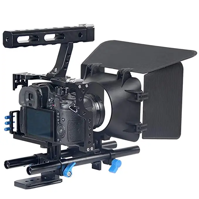 Fomito алюминиевая ручка DSLR видео стабилизатор пленка для изготовления камеры клетка с 15 мм стержневой системой для камеры sony A7 серии