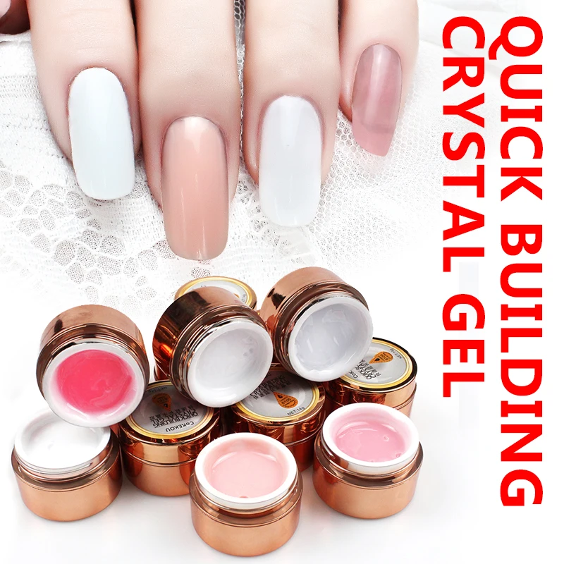 

CoKEKOU 14g Quick extend soak off UV&led builder nail gel fake tips dual ended pen acrylic nail art Reinforced crystal poly gel