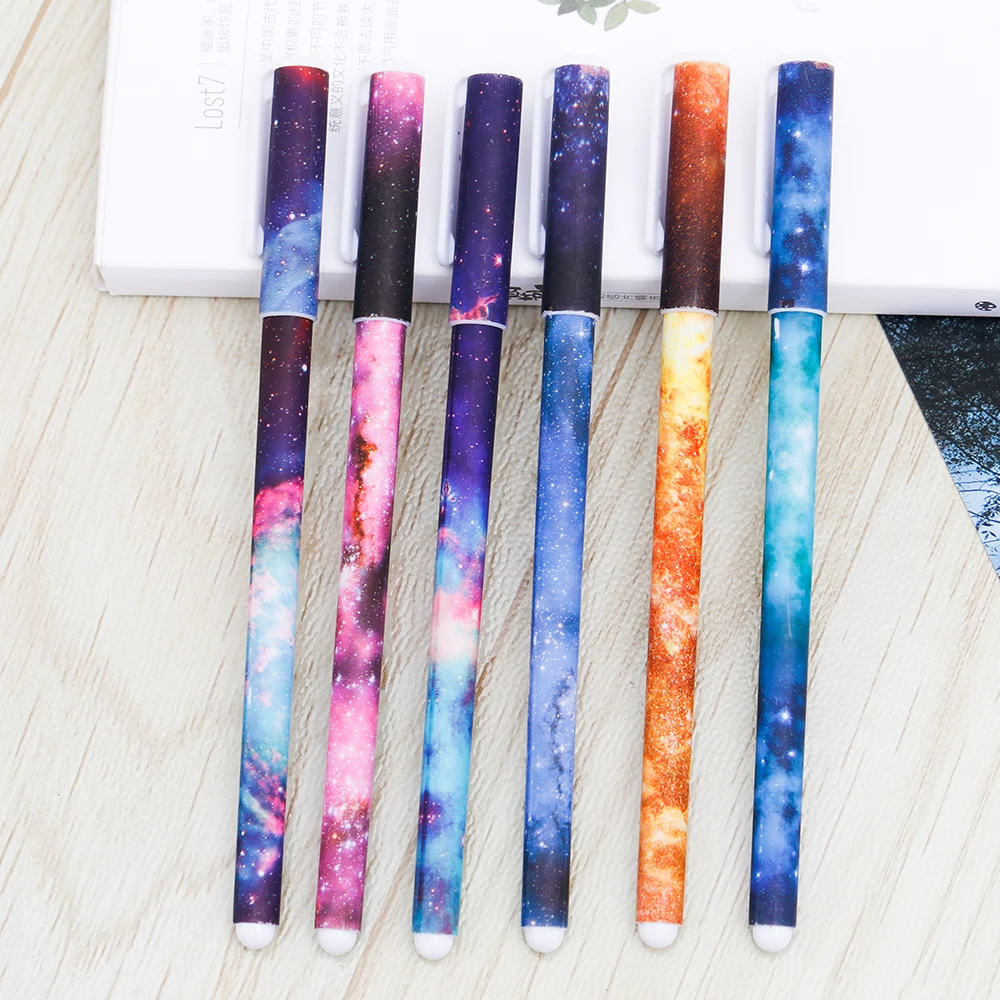 

Gudetama Pens for School 2 Pcs/lot Cartoon Universe Star 0.38mm Pen Office Stationery Supplies Writing Fluffy Pen YZB010C