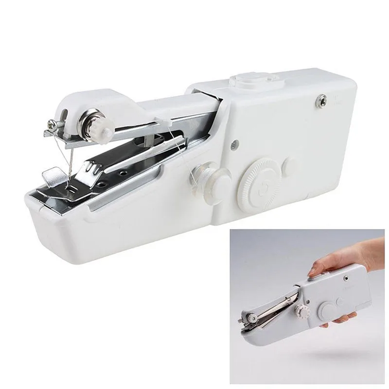 

Mini Household Hand Sewing Machine Portable Stitch Sew Electric Cordless Clothes Fabrics Handheld Sewing Machine