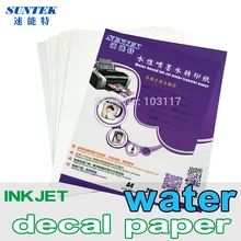 10 листов/Лот) A4 струйный белый водной горкой передачи этикета Бумага