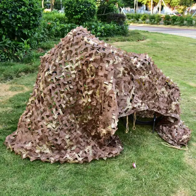 Filet de camouflage militaire à double couche pour la chasse et le camping, grille Oxford 210D – Image 5