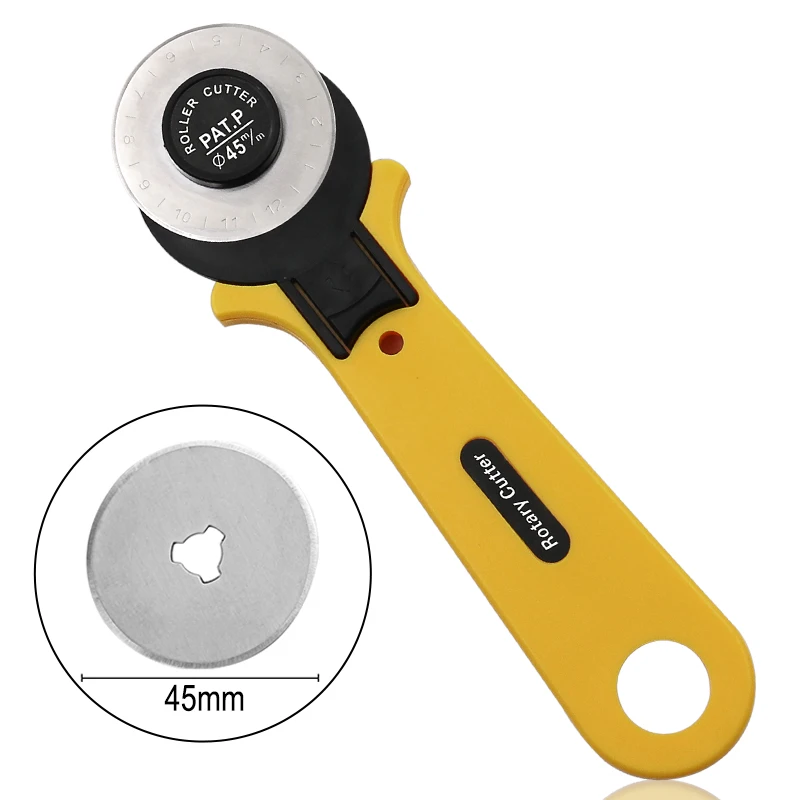 45mm Cloth Cutter Round Cutter Hand Hob Tool Cutting Fabric Paper Circular  Cut Patchwork Craft Leather Wheel Knife Rotary Cutter - AliExpress