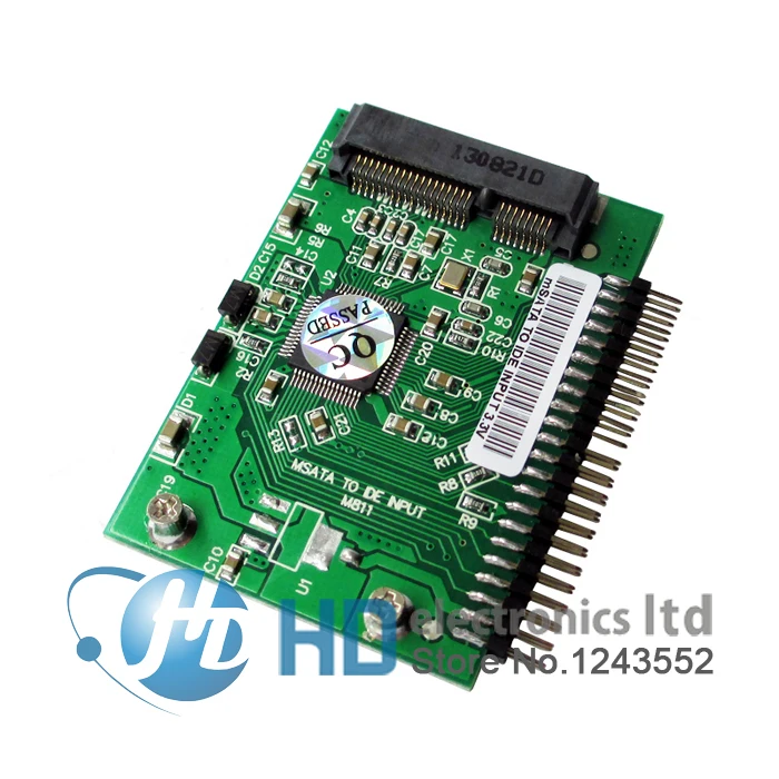 

free shipping mini PCI-e msata SSD to IDE 1.8 inch 3.3V 44pin Adapter Card msata PCI Express Sata Converter For Laptop Notebook