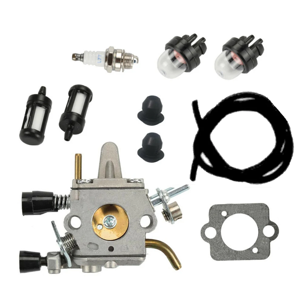 

1set Carburetor Gasket Filter Primer Bulbs Kit For Stihl FS250 FS120 FS200 FS300