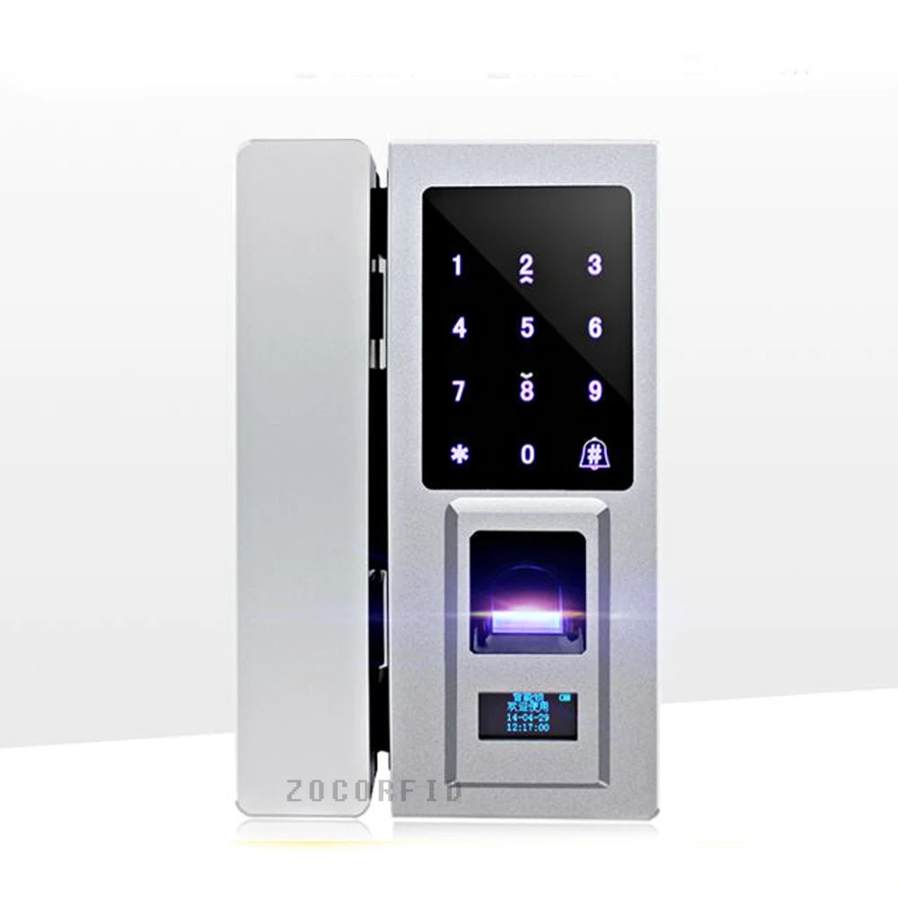 DIY стеклянные двери специальный электронный замок Сенсорный экран отпечатков пальцев/пароль цифровой код/RFID Карты Keyless защелка замка