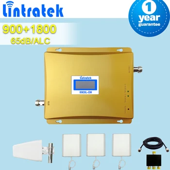 

Lintratek GSM 900 DCS 1800MHz Dual Band Cellphone Repeaters Signal Amplifier Mobile Signal Receiver+3 Panel Antennas+Lpda S43