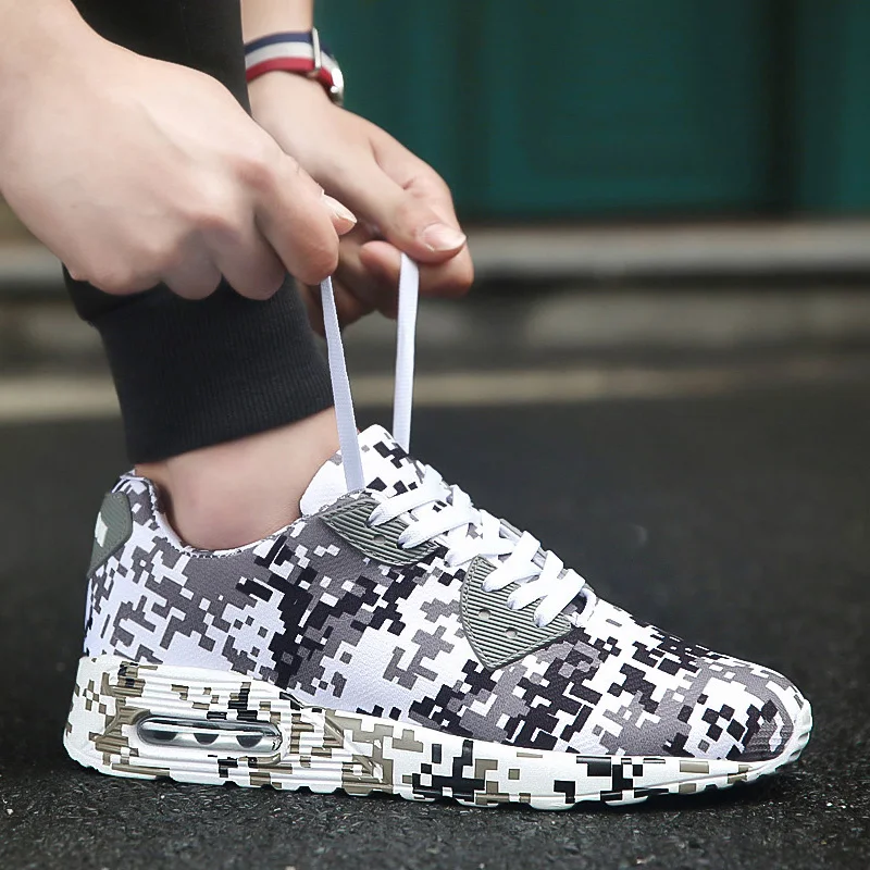 

New Unisex Camouflage Men Casual Shoes Spring Autumn Lace-up Lightweight Couple Canvas Shoes Plus size 36-46