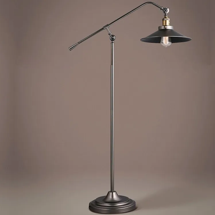 Us 149 25 25 Off Vintage Floor Lamp American Country Bedroom Den Creative Retro Living Room Floor Lamp Long Arm Of Fishing Lighting Fixture In Floor
