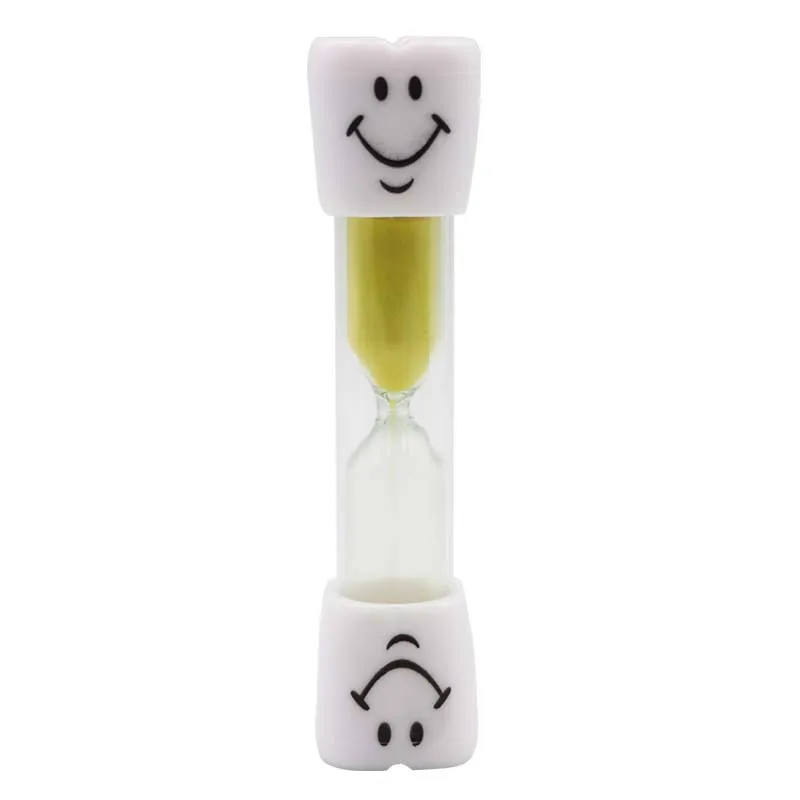 1pc Dental Teeth Shape Sand Hourglass Smiley Sand Clock Kids Tooth Brush Timer 3/Three Minutes Sand Glass Dentist Gifts Tools