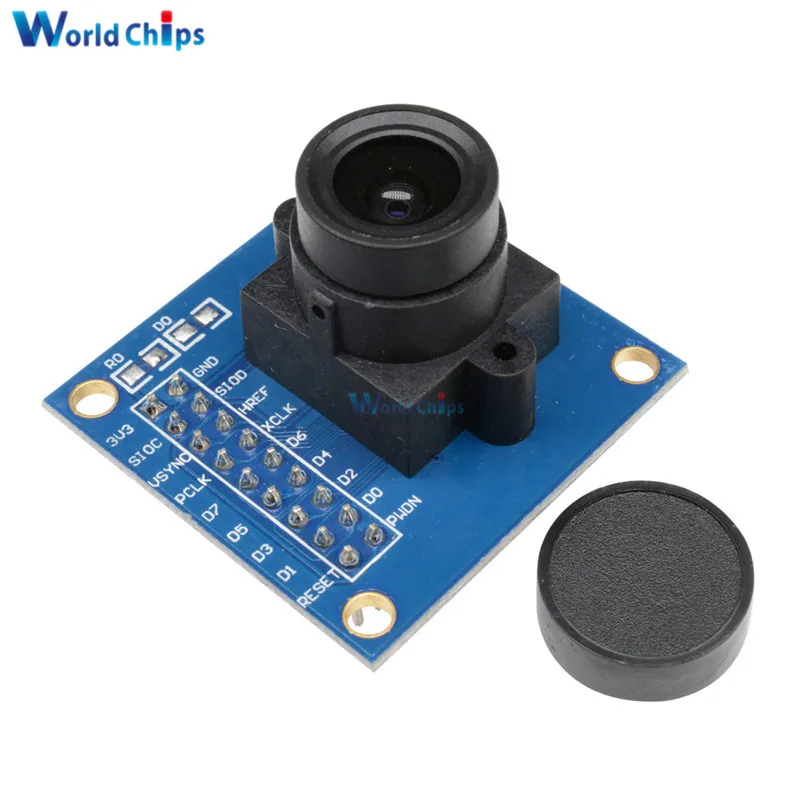 

OV7670 300KP Camera Module Supports VGA CIF 640X480 Auto Exposure Control Display Compatible I2C Interface for Arduino DIY KIT