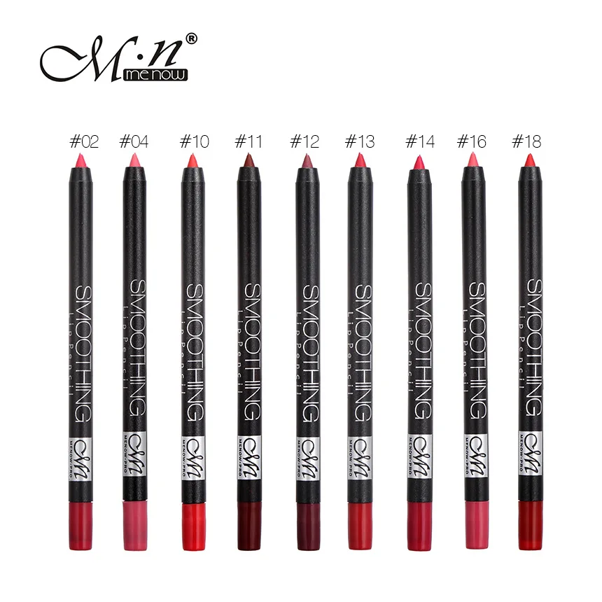 9pcs/set 14CM 9Colors Waterproof Lip Liner Pencil Women's Professional