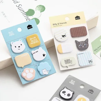 

1Pcs Mini Bare Bear Memo Pad N Times Sticky Notes Papelaria School Supply Bookmark Label Office&School Supplies