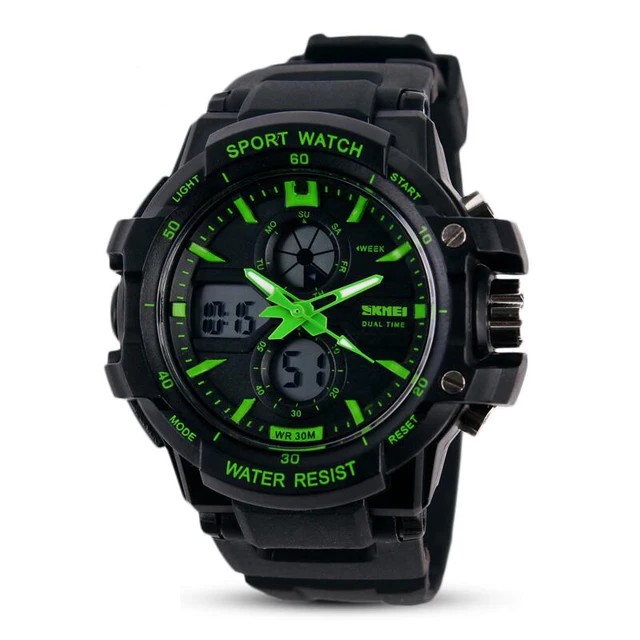 Digital & Analog Alarm Waterproof Wristwatch 1