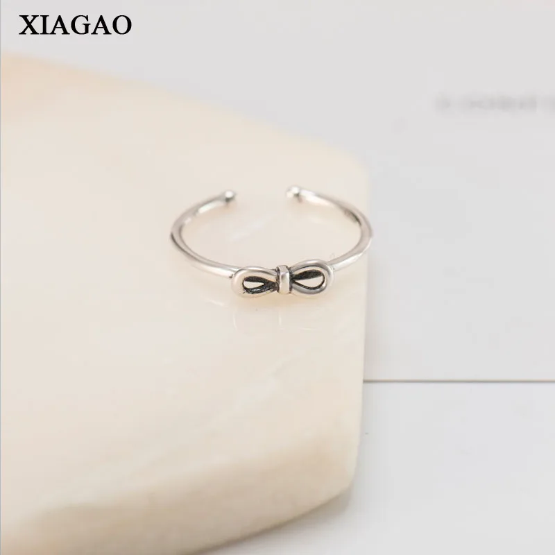 

XIAGAO Infinity Korean Style Authentic Pure 925 Sterling Silver Unique Open Rings for Women Party Engagement Jewelry AART0227