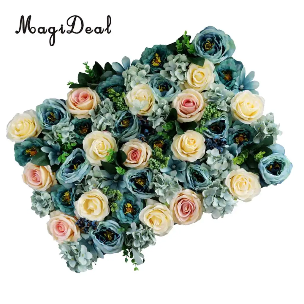 Artificial Rose Flower Wall Panels Wedding Anniversary Venue Flower Arrangement DIY Art Decor Photo Backdrops