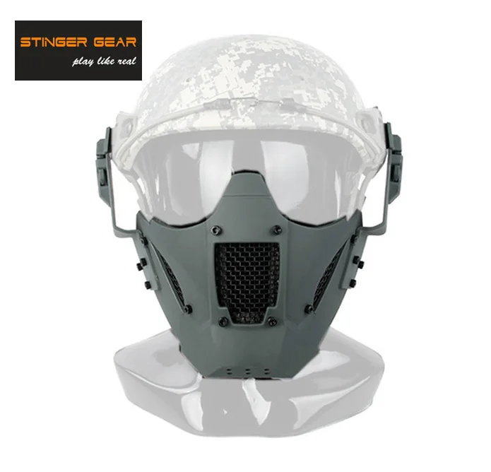 

Helmet Rail Jay Fast Mask Airsoft Mask Paintball Face Mask Grey(STG050876)