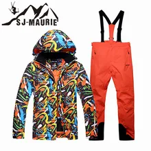 Зимний лыжный костюм, женский бренд, высокое качество, лыжная куртка и штаны для женщин, теплые водонепроницаемые ветрозащитные лыжные и сноубордические костюмы
