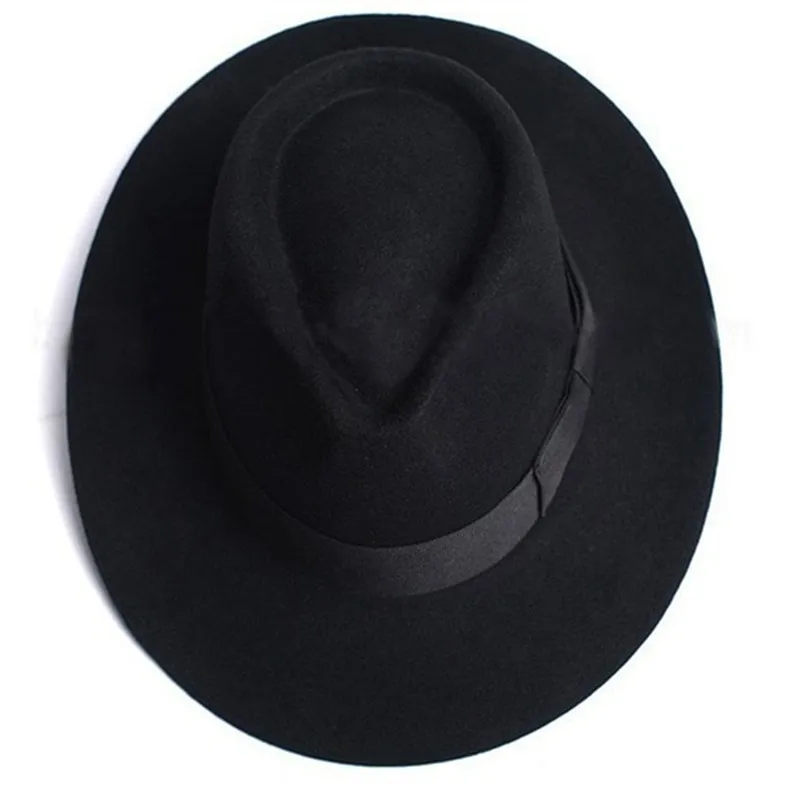 High Quality Woolen Hat Australian Wool 1:1 Michael Jackson Concert Dance Fedoras Classic Black Wide Brim Jazz Gentleman Hats Hats cb5feb1b7314637725a2e7: A