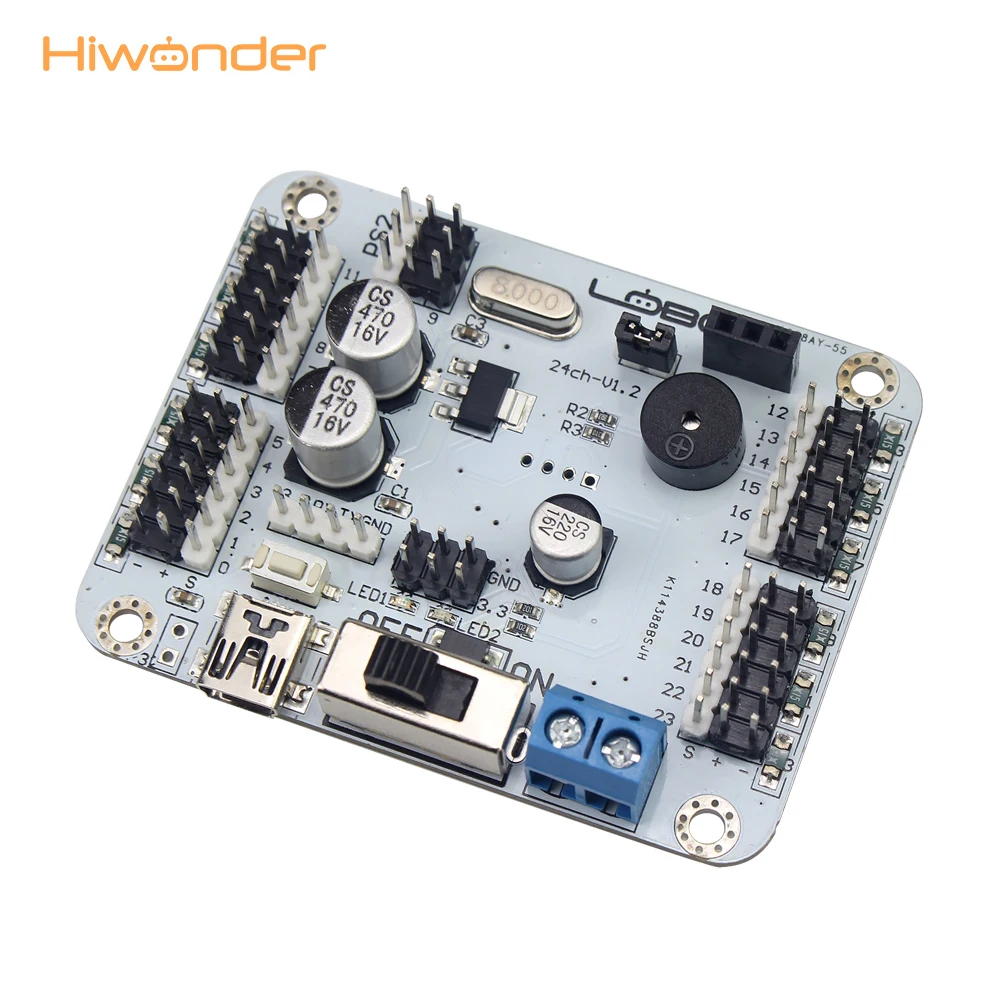 Hiwonder Servo контроллер 24 CH Плата Поддержка PS2 Bluetooth MP3 модуль защита от перегрузки по