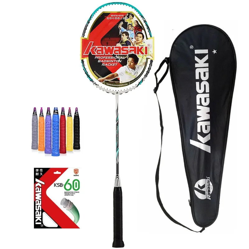 Натуральная Kawasaki полная Бадминтонная ракетка X260 профессиональные ракетки для бадминтона с подарком