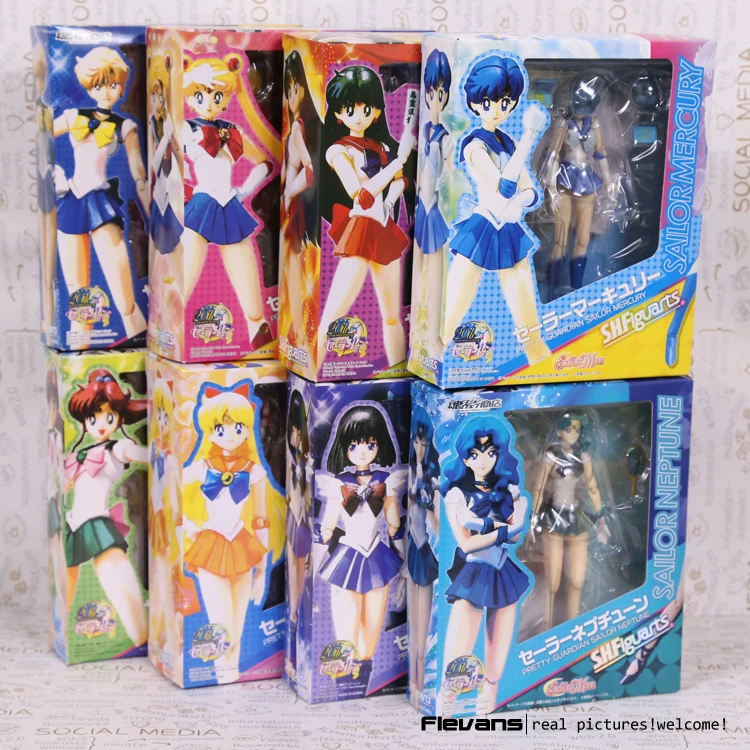 

Anime Sailor Moon Venus Jupiter Mercury Mars Saturn Neptune Uranus PVC Action Figures Collectible Model Toys 8 Types
