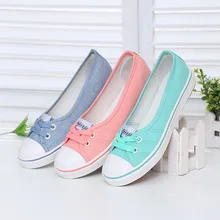 Spring light canvas shoes women shoes slip-on Korean tide students set foot pedal flat shoes