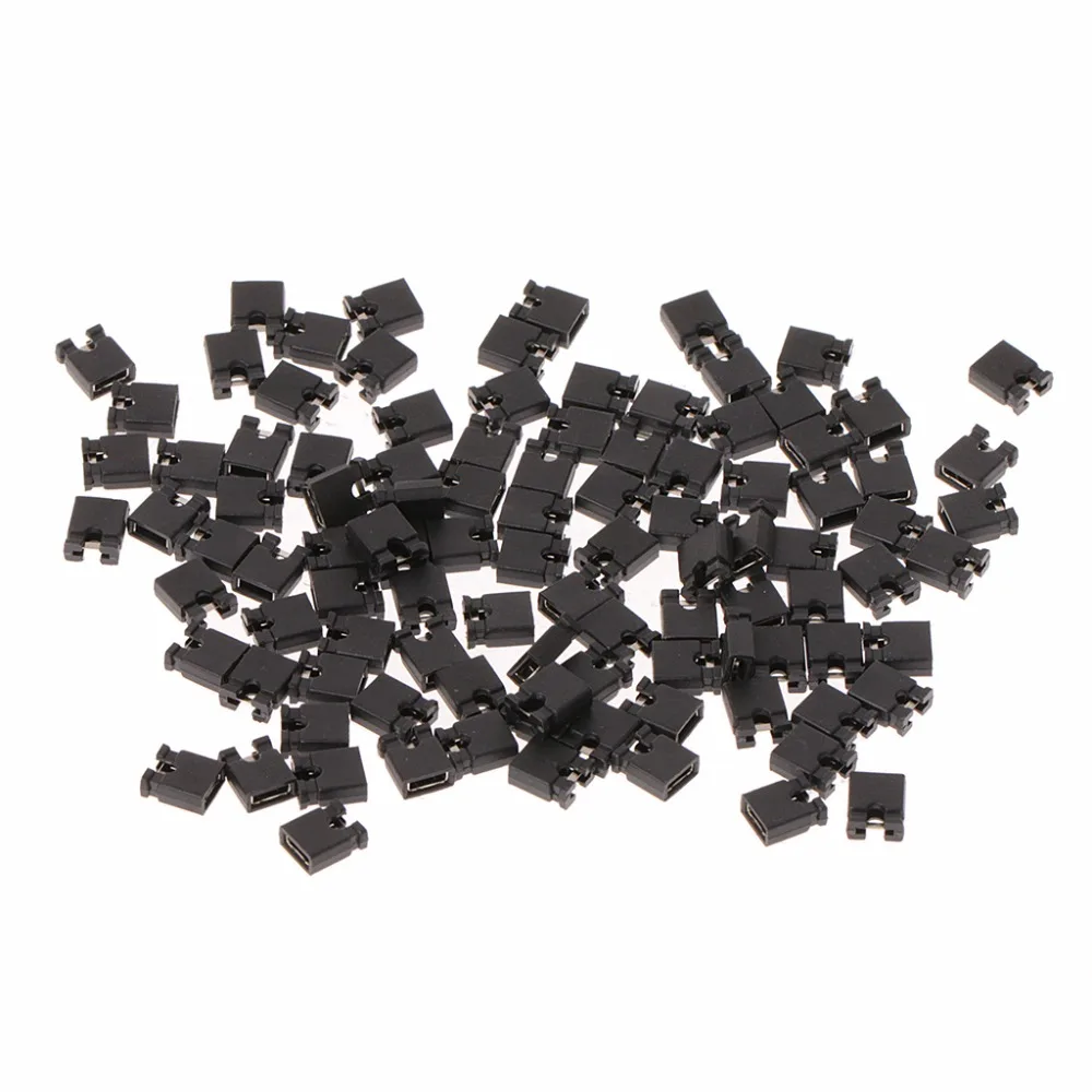

100pcs Pin Header Jumper blocks Connector 2.54 mm for 3 1/2 Hard Disk Drive CD/DVD Drive Motherboard and/or Expansion Card