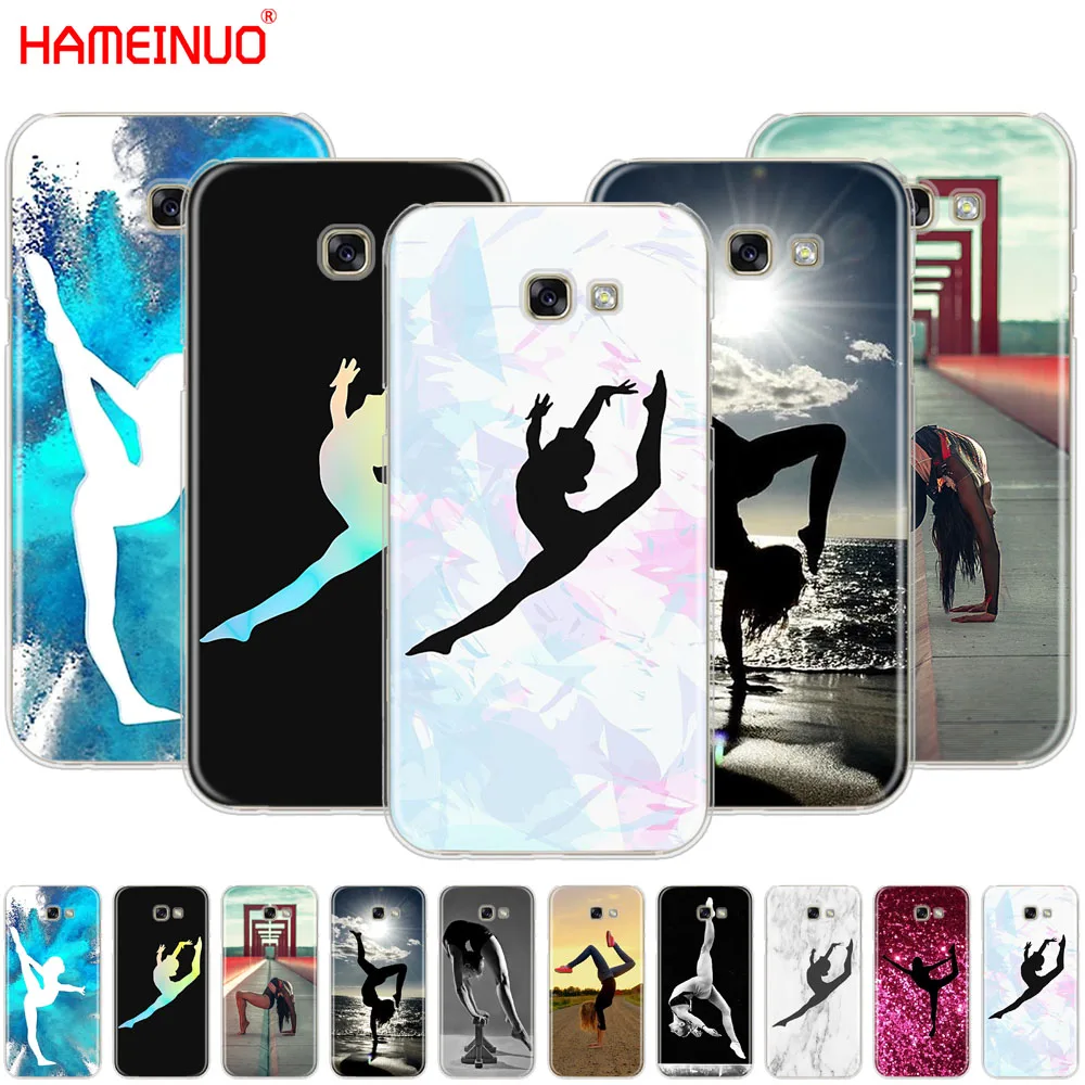 

HAMEINUO gymnastics silhouette cell phone case cover for Samsung Galaxy A3 A310 A5 A510 A7 A8 A9 2016 2017 2018